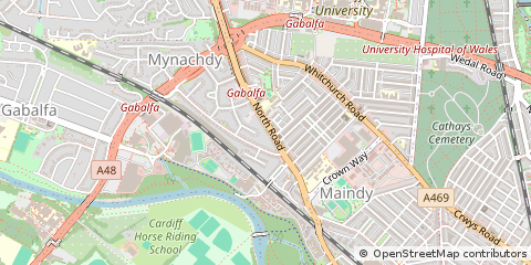 Map of Cardiff