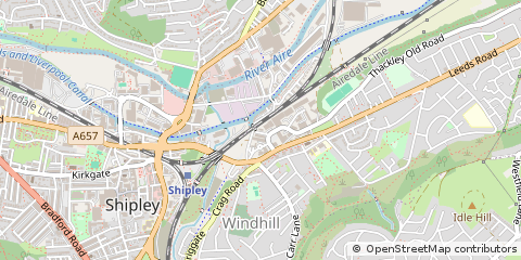 Map of Bradford, West Yorkshire