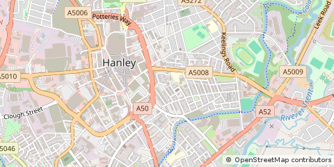 Map of Stoke-on-Trent, Staffordshire