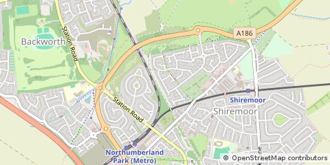 Map of Shiremoor, Tyne & Wear