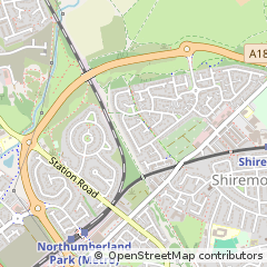 Map of Shiremoor, Tyne & Wear