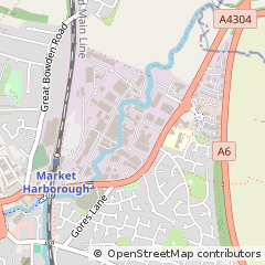 Map of Market Harborough, Leicestershire