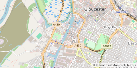 Map of Gloucester, Gloucestershire