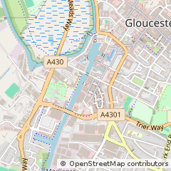 Map of Gloucester, Gloucestershire