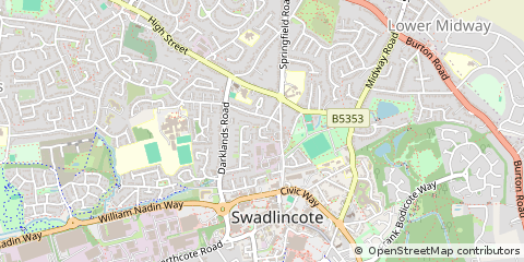 Map of Swadlincote