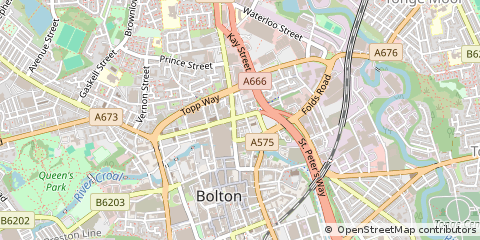 Map of Bolton, Lancashire