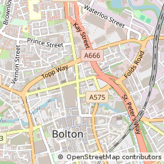 Map of Bolton, Lancashire