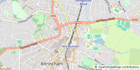 Map of Altrincham, Cheshire