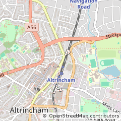 Map of Altrincham, Cheshire