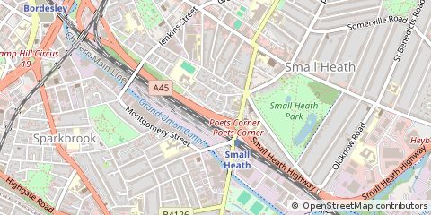 Map of Birmingham, West Midlands