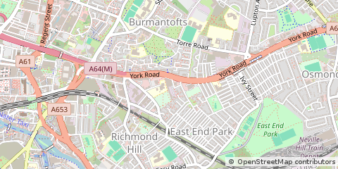 Map of Leeds, West Yorkshire