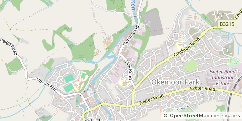 Map of Okehampton, Devon