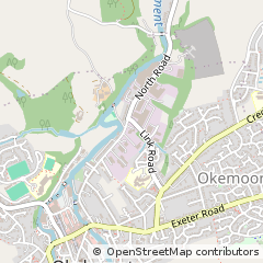 Map of Okehampton, Devon