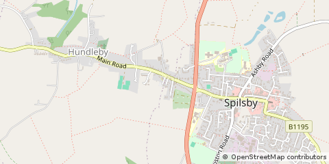 Map of Spilsby, Lincolnshire