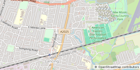 Map of Lancing