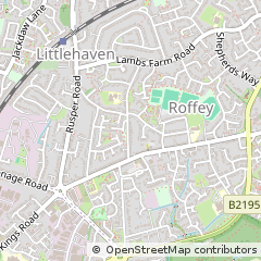 Map of Horsham, West Sussex
