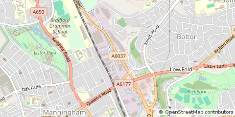 Map of Bradford, West Yorkshire