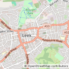 Map of Leek, Staffordshire