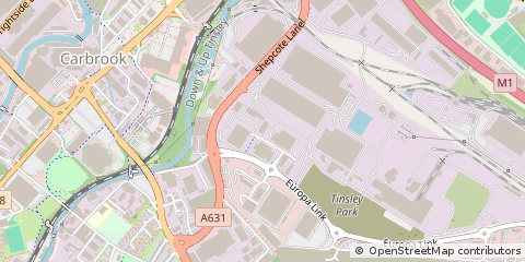 Map of Sheffield, South Yorkshire