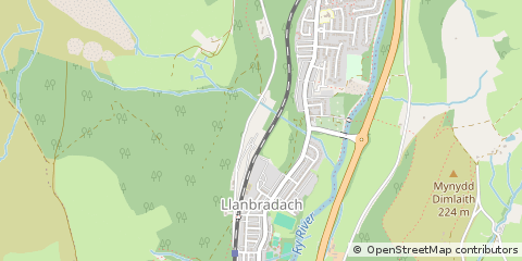 Map of Caerphilly, MID Glamorgan
