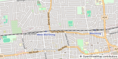 Map of Worthing