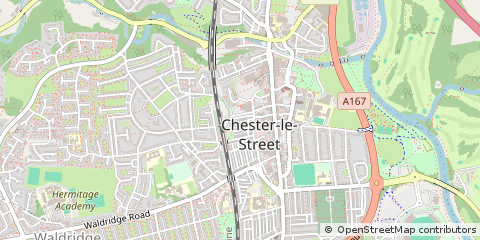 Map of Chester LE Street, Co. Durham