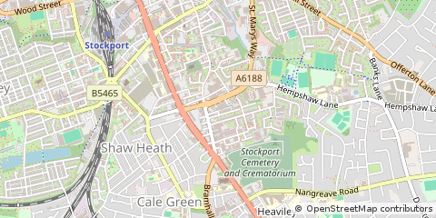 Map of Stockport, Cheshire