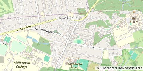 Map of Crowthorne, Berkshire