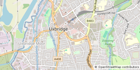 Map of Uxbridge, Greater London
