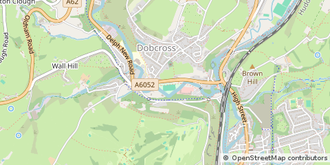 Map of Oldham, Lancashire