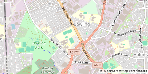 Map of Bradford, West Yorkshire