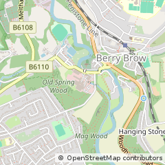 Map of Huddersfield, West Yorkshire