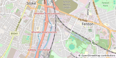 Map of Stoke-on-Trent, Staffordshire