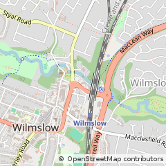 Map of Wilmslow, Cheshire