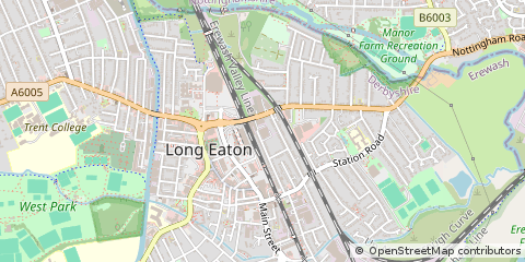Map of Nottingham, Nottinghamshire
