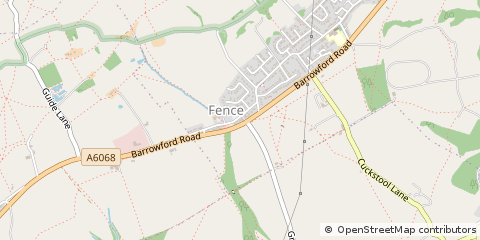 Map of Burnley, Lancashire