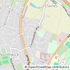 Map of Worcester, Worcestershire