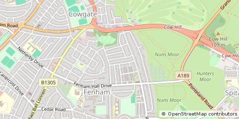 Map of Newcastle Upon Tyne, Tyne & Wear