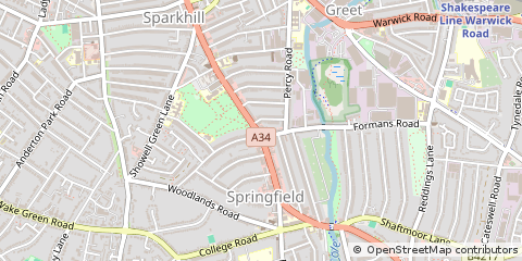 Map of Birmingham, West Midlands