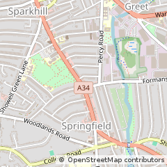 Map of Birmingham, West Midlands