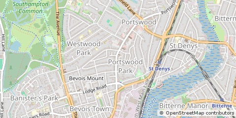 Map of Southampton, Hampshire