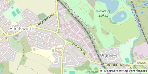 Map of Sheffield, South Yorkshire