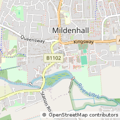 Map of Mildenhall, Suffolk