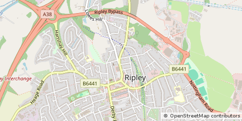 Map of Ripley, Derbyshire