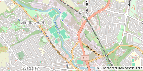 Map of Sheffield, South Yorkshire