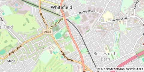 Map of Manchester, Lancashire
