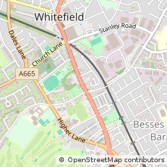 Map of Manchester, Lancashire