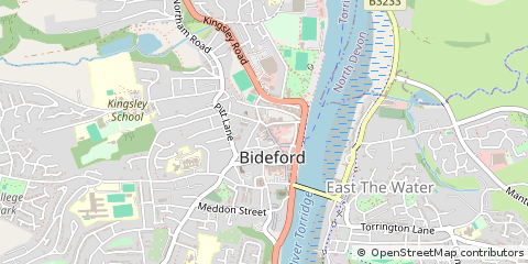 Map of Bideford, Devon