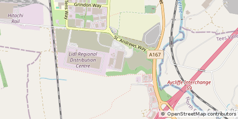 Map of Newton Aycliffe, County Durham