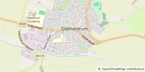 Map of Inverurie, Aberdeenshire